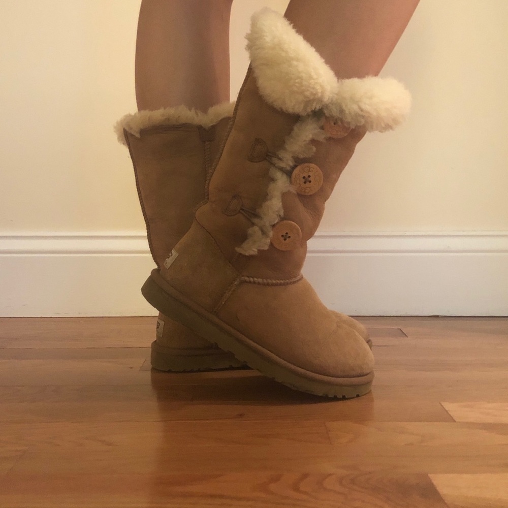 Bailey Button Triplet Genuine Shearling Boot
